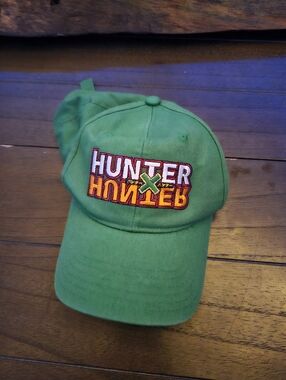 Hunter x Hunter Green Cap Hat Anime Manga  Vintage Style Bright EUC NWOT
